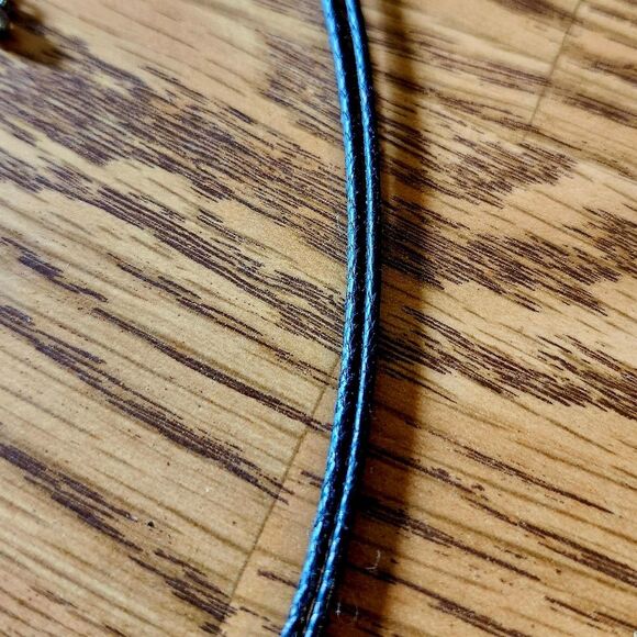 LIA SOPHIA Silver, Crystal, And Leather Necklace VINTAGE INSPIRED - Picture 3 of 14